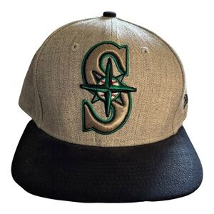 Seattle Mariners New Era Snapback Hat Grey Blue Turquoise